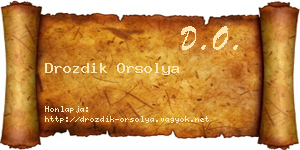 Drozdik Orsolya névjegykártya