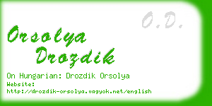 orsolya drozdik business card